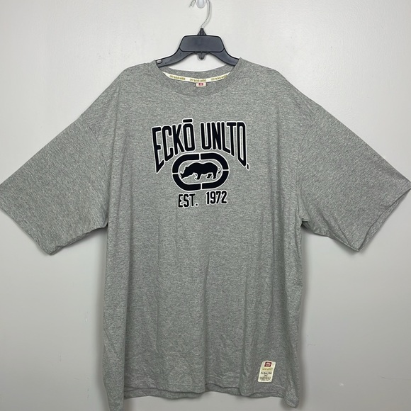 New Vintage ECKO UNLTD Classic Logo Streetwear T-Shirt Gray Men’s Size 3XL - Picture 2 of 9